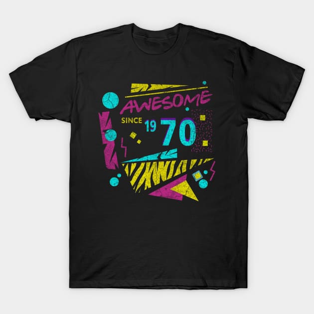 Awesome Since 1970-70’s Birthday Celebration, 41st Birthday T-Shirt by ysmnlettering